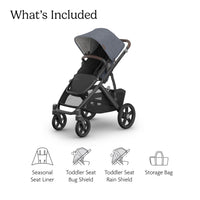 UPPAbaby Vista V3 Convertible Stroller Converts Single To Double thumbnail 17