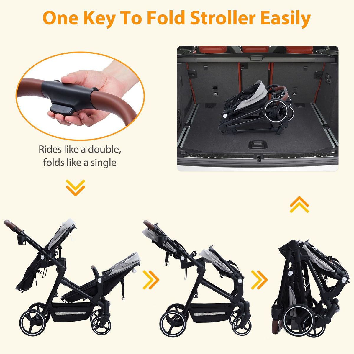 Tandem Stroller For Newborn And Toddler With Reversible Seats — image 24