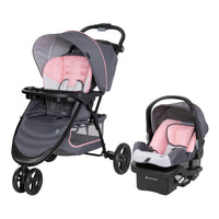 Baby Trend EZ Ride Travel System With EZ Lift Infant Car Seat Dash Pink One Hand Fold All Terrain Wheels thumbnail 1