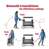 Radio Flyer Convertible Wagon For Kids With Adjustable Handle Cup Holder And Canopy thumbnail 40