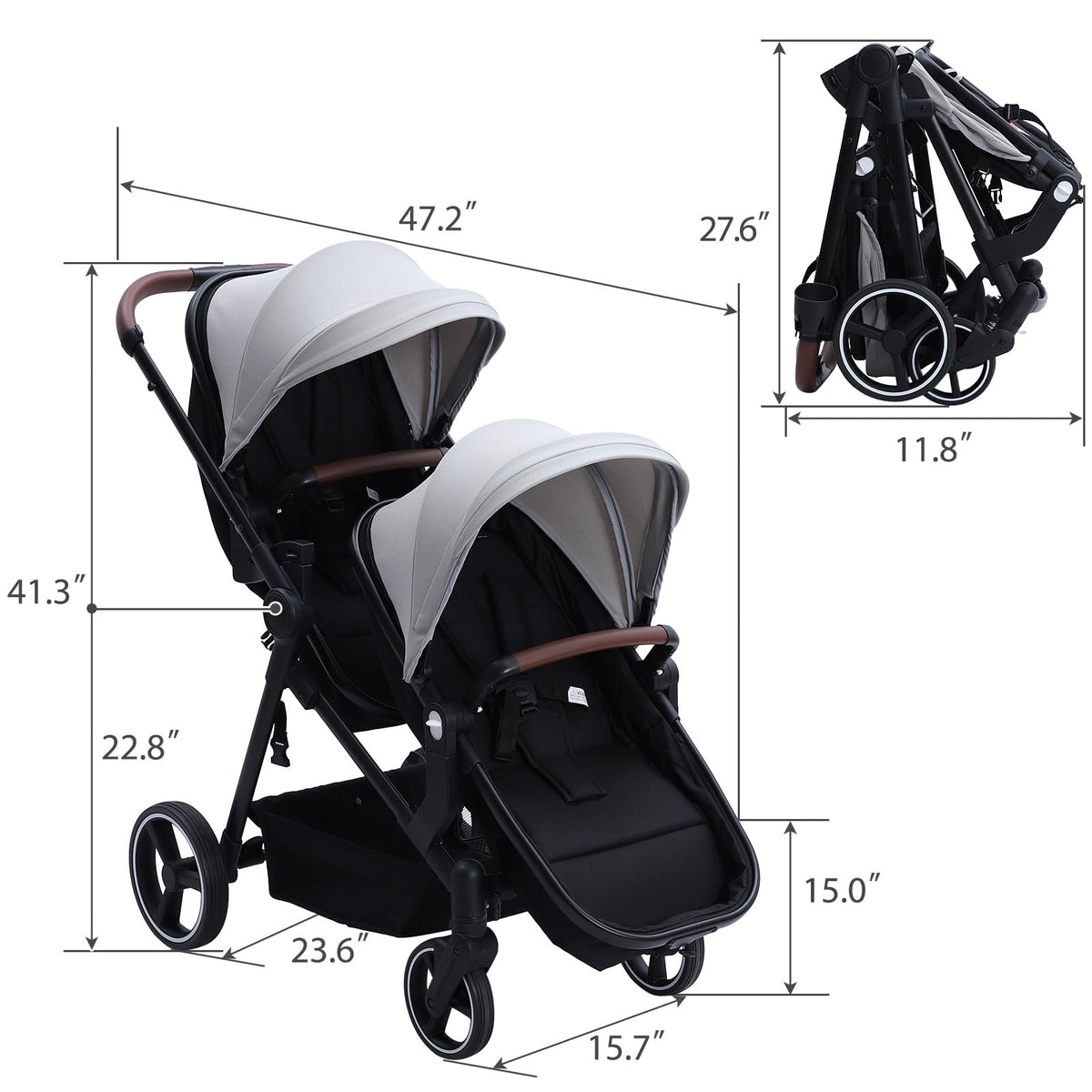 Tandem Stroller For Newborn And Toddler With Reversible Seats — image 30