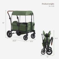 Evolur Trailblazer Wagon Double Stroller All Terrain Wheels For Smooth Outdoor Rides thumbnail 10