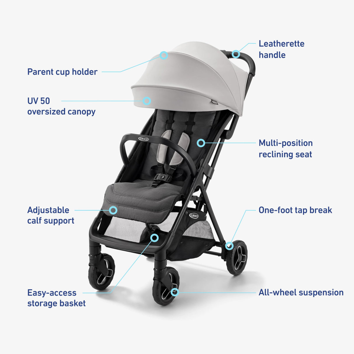 Graco Ready2Jet Compact Stroller With One Hand Automatic Fold For Easy Travel In Any Venue — image 11