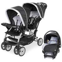 Baby Trend Double Stroller Car Seat Travel System Stormy thumbnail 2