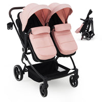 Double Stroller For Twins Lightweight Side By Side Reclining Seats thumbnail 34