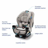 Graco Extend2Fit Convertible Car Seat With 4 Position Extension Panel For Extra Legroom thumbnail 26