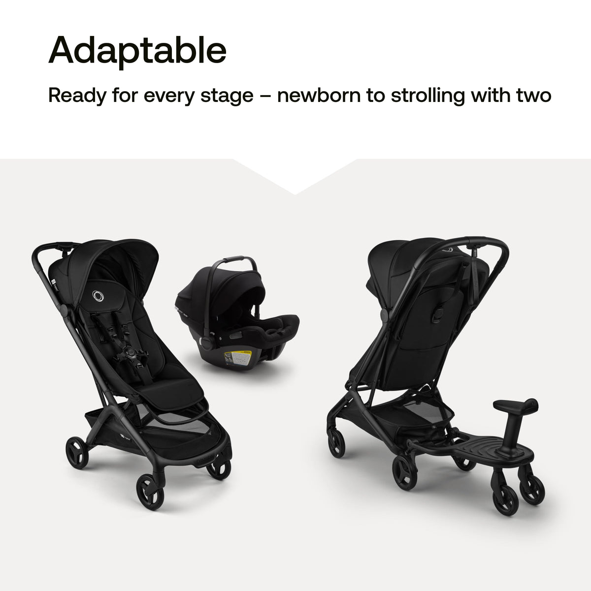 Bugaboo Butterfly 2 Travel Stroller Ultra Compact One Second Fold Lightweight Airplane Friendly Black — image 9