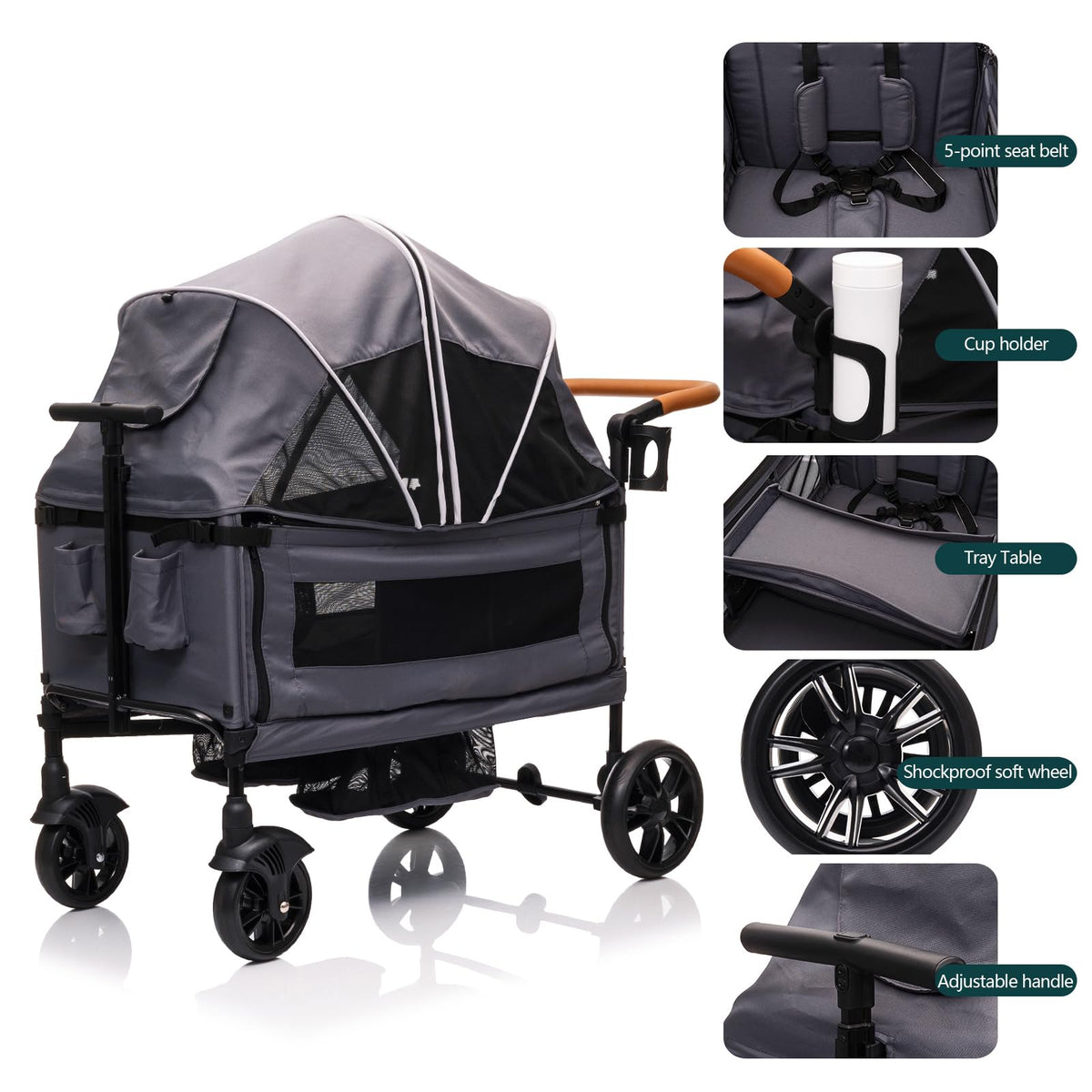 Wagon Stroller For Two All Terrain Travel — image 10