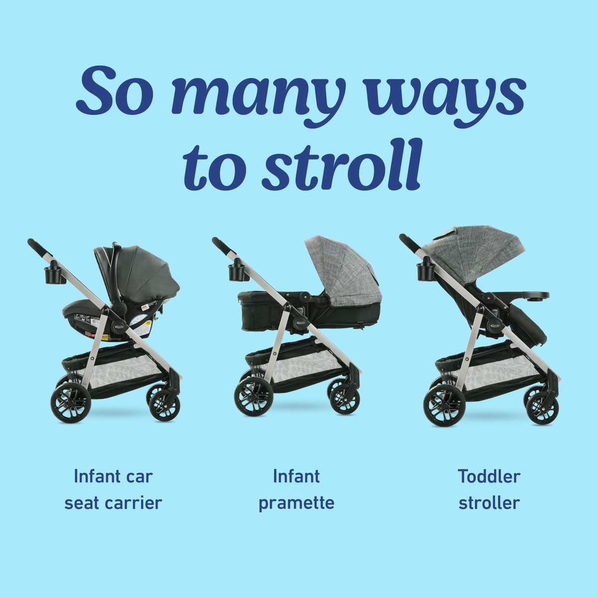 Graco Modes Pramette Travel System 3in1 Infant Car Seat Stroller — image 17