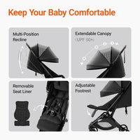 Ultra Air Lightweight Baby Travel Stroller One Handed Fold thumbnail 26