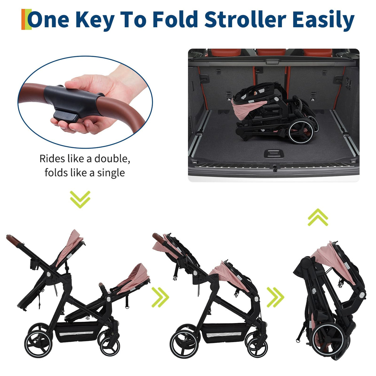 Tandem Stroller For Newborn And Toddler With Reversible Seats — image 31