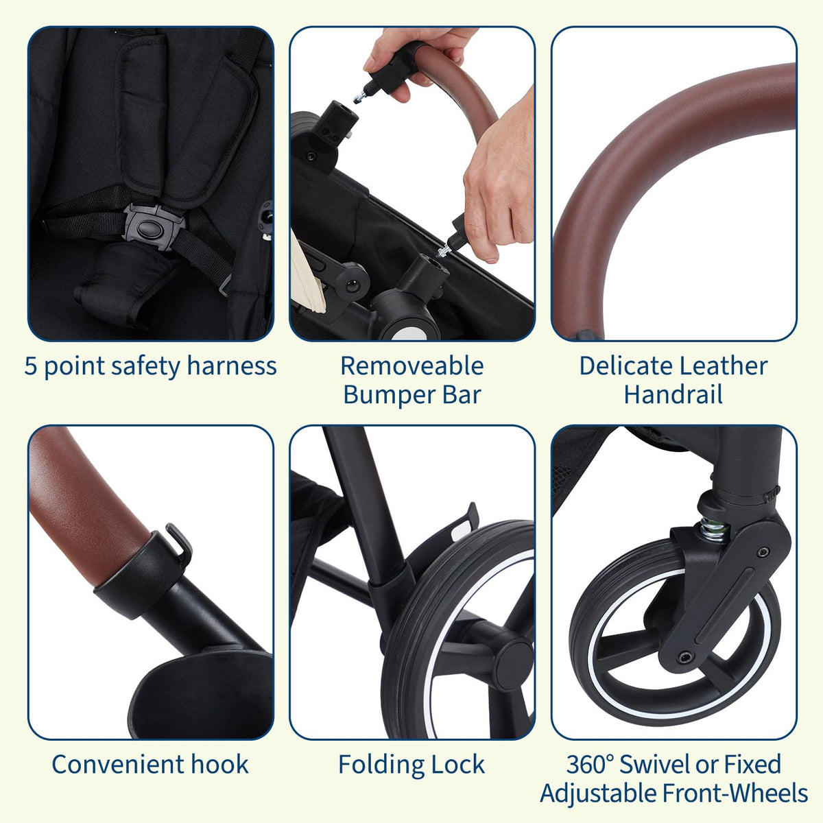 Tandem Stroller For Newborn And Toddler With Reversible Seats — image 14