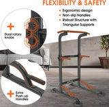 Freestanding Power Tower Dip Station with 150kg Capacity & Pull-Up Bar