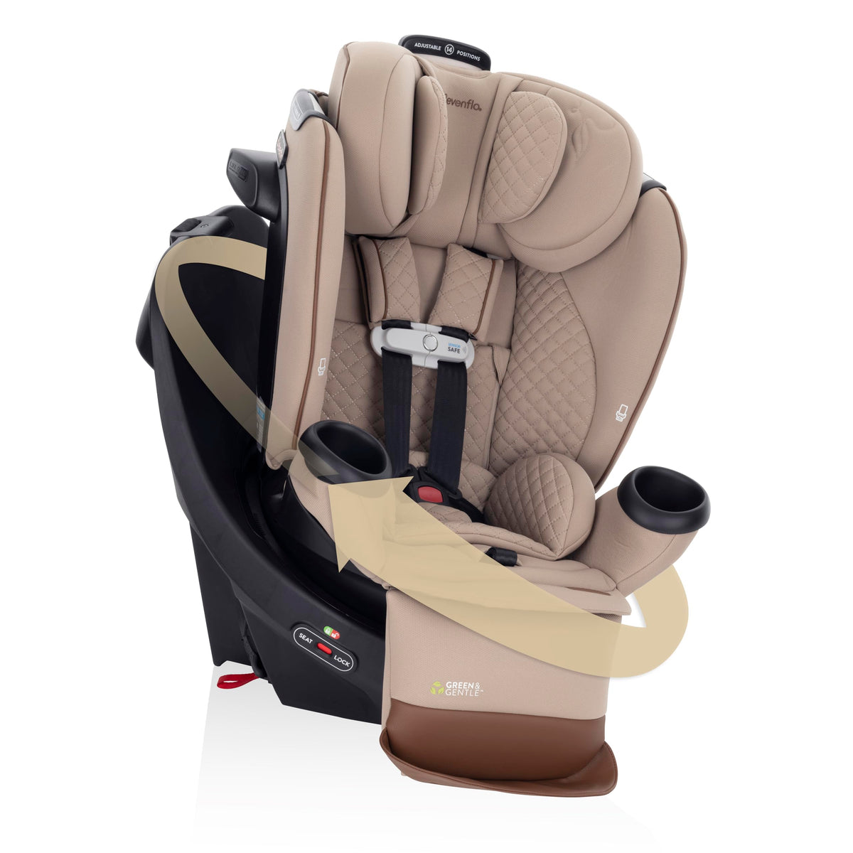 Evenflo Revolve360 Extend Rotational All In One Convertible Car Seat with 360 Degree Rotation and Extended Rear Facing — image 6