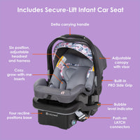 Baby Trend EZ Ride Travel System With EZ Lift Infant Car Seat Dash Pink One Hand Fold All Terrain Wheels thumbnail 52