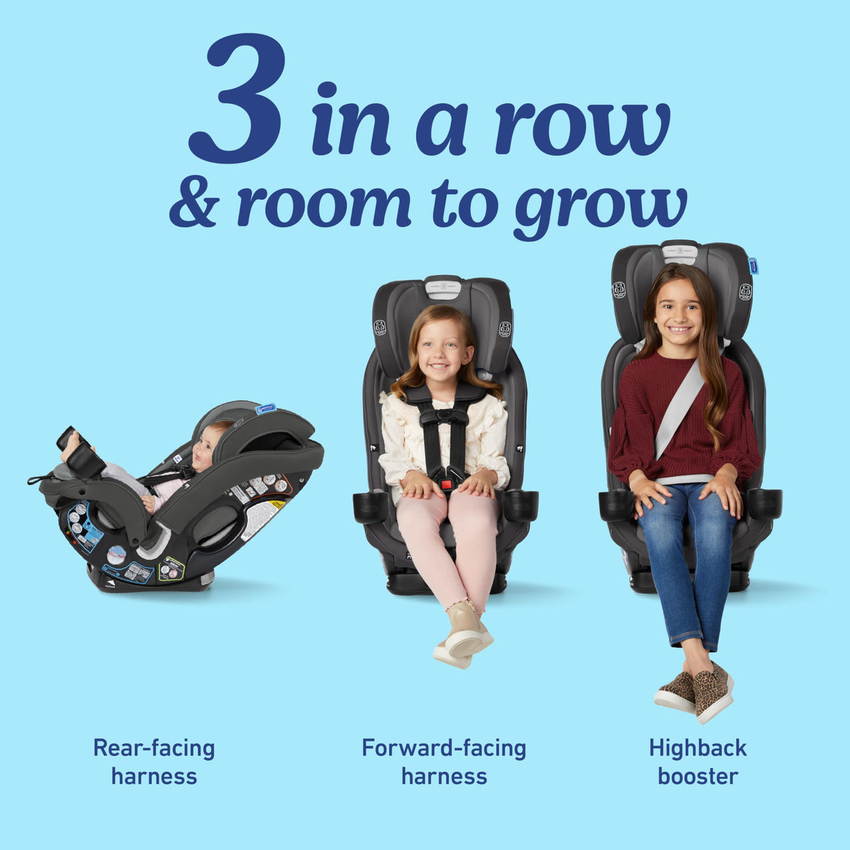 Graco Slimfit 3 In 1 Convertible Car Seat Ultra Space Saving Design For Rear And Forward Facing — image 16