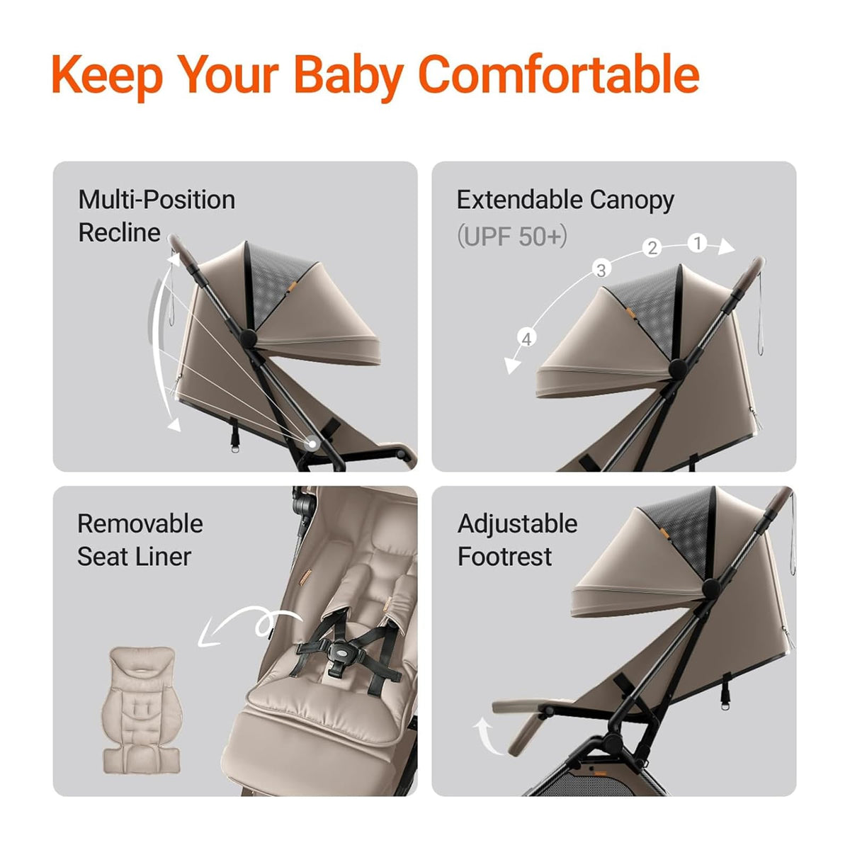 Ultra Air Lightweight Baby Travel Stroller One Handed Fold — image 23