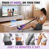 Foot Pedal Resistance Band with Handles & Non-Slip Pedals