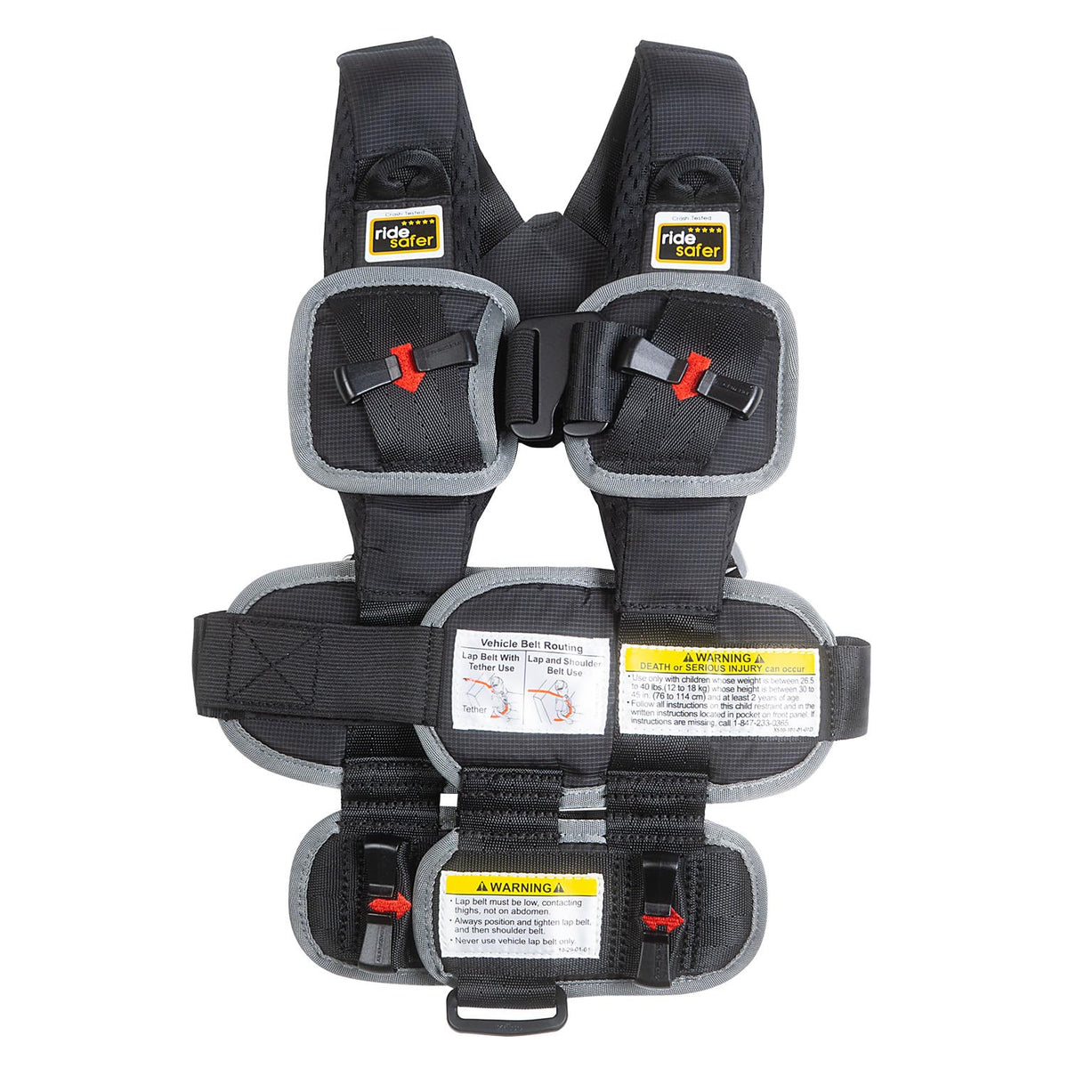 RideSafer Portable Car Seat Small Black Lightweight For Travel And Everyday Child Safety — image 6