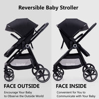 2-In-1 Baby Stroller Foldable With Reversible Seat For Infants And Toddlers 0-36 Months Beige thumbnail 29