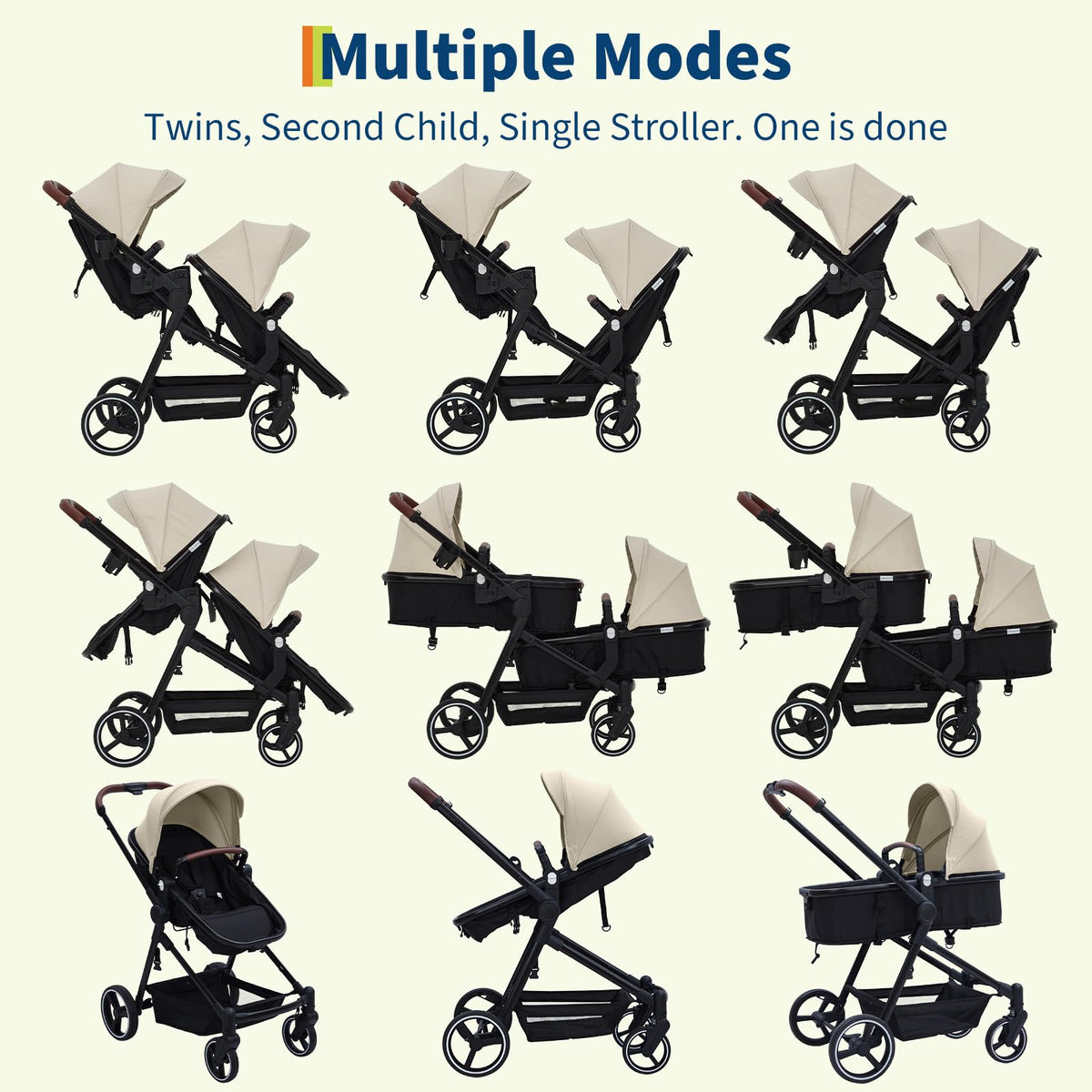 Tandem Stroller For Newborn And Toddler With Reversible Seats — image 37