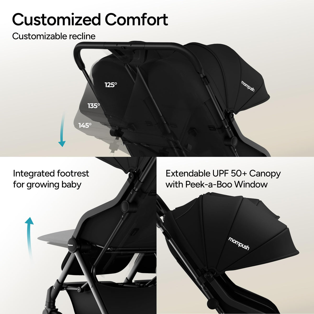 Mompush Lithe Double Stroller Lightweight Side by Side — image 8