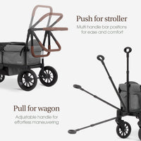 Evolur Trailblazer Wagon Double Stroller All Terrain Wheels For Smooth Outdoor Rides thumbnail 11