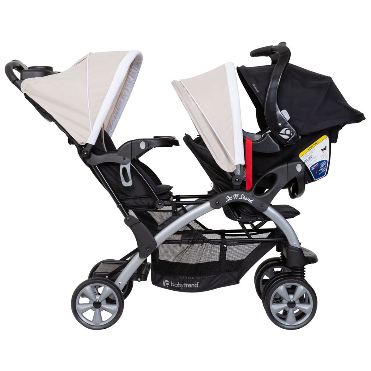 Baby Trend Double Stroller Car Seat Travel System Stormy — image 12
