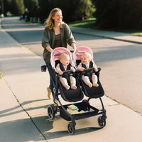 Double Stroller For Twins Lightweight Side By Side Reclining Seats thumbnail 11