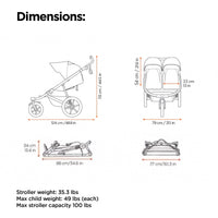 Thule Urban Glide 3 Double All-Terrain Stroller Lightweight With Air-Filled Tires And Suspension thumbnail 14