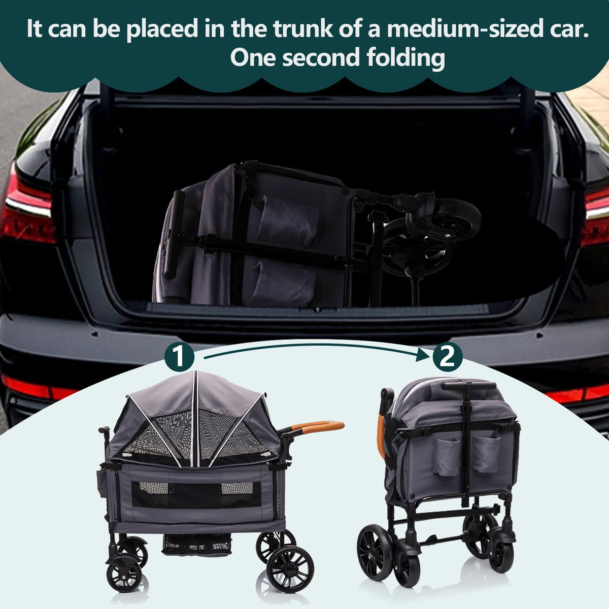 Wagon Stroller For Two All Terrain Travel — image 11