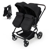 Double Stroller For Twins Lightweight Side By Side Reclining Seats thumbnail 1