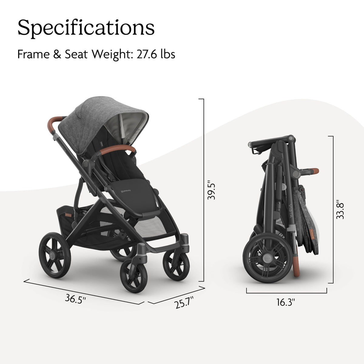 UPPAbaby Vista V3 Convertible Stroller Converts Single To Double — image 29