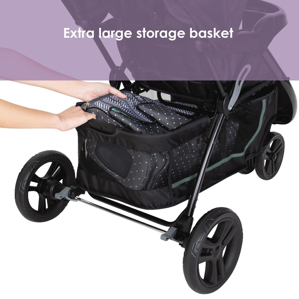 Baby Trend EZ Ride Travel System With EZ Lift Infant Car Seat Dash Pink One Hand Fold All Terrain Wheels — image 6