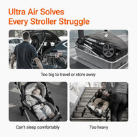 Ultra Air Lightweight Baby Travel Stroller One Handed Fold thumbnail 37
