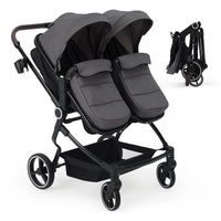 Double Stroller For Twins Lightweight Side By Side Reclining Seats thumbnail 30