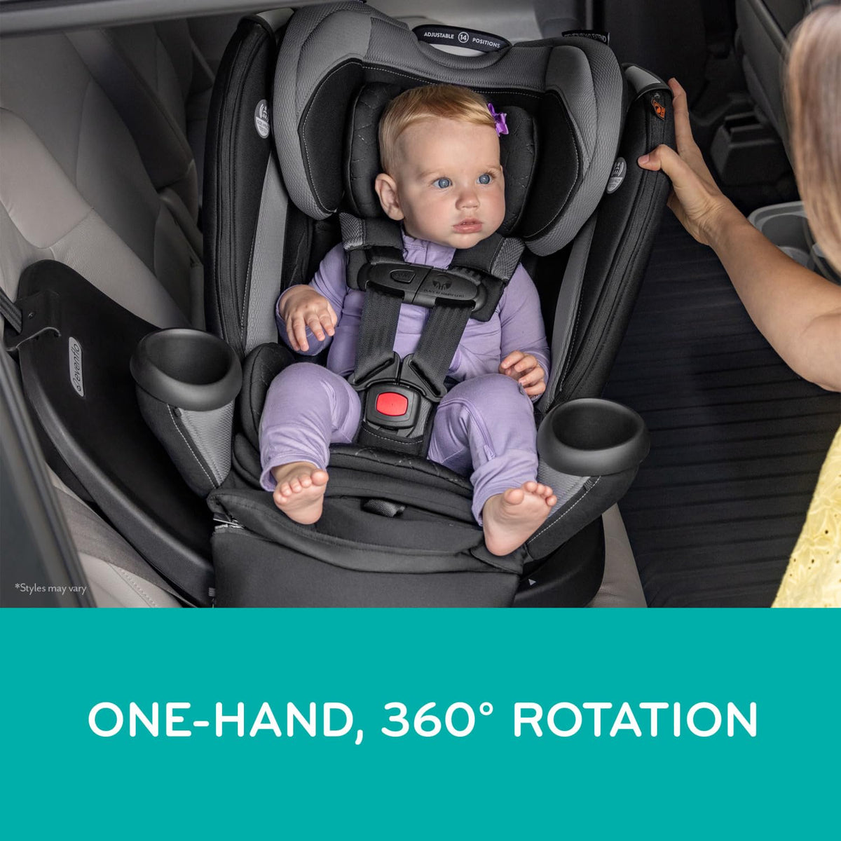Evenflo Revolve360 Extend Rotational All In One Convertible Car Seat with 360 Degree Rotation and Extended Rear Facing — image 28