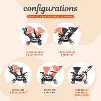 Baby Trend Double Stroller Car Seat Travel System Stormy thumbnail 10