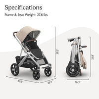 UPPAbaby Vista V3 Convertible Stroller Converts Single To Double thumbnail 32