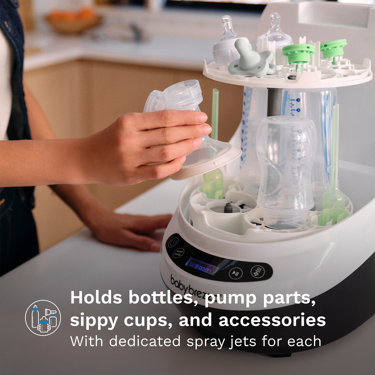 Baby Brezza Bottle Washer Pro - Automatic Cleaning Sterilizing And Drying With 20 High Pressure Jets — image 5
