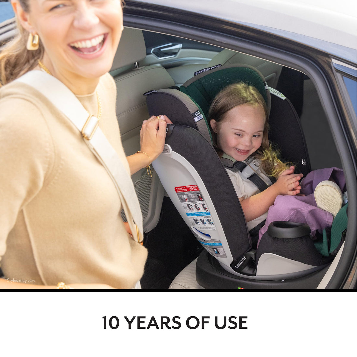 Evenflo Revolve360 Extend Rotational All In One Convertible Car Seat with 360 Degree Rotation and Extended Rear Facing — image 21