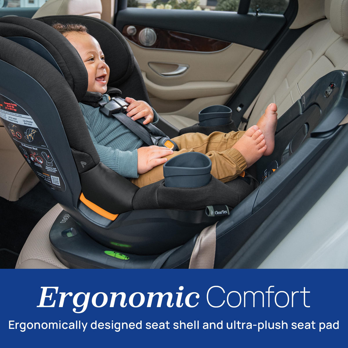 Chicco Fit360 ClearTex Rotating Convertible Car Seat With 360 Degree Rotation And Lever Lock System Obsidian Black — image 16