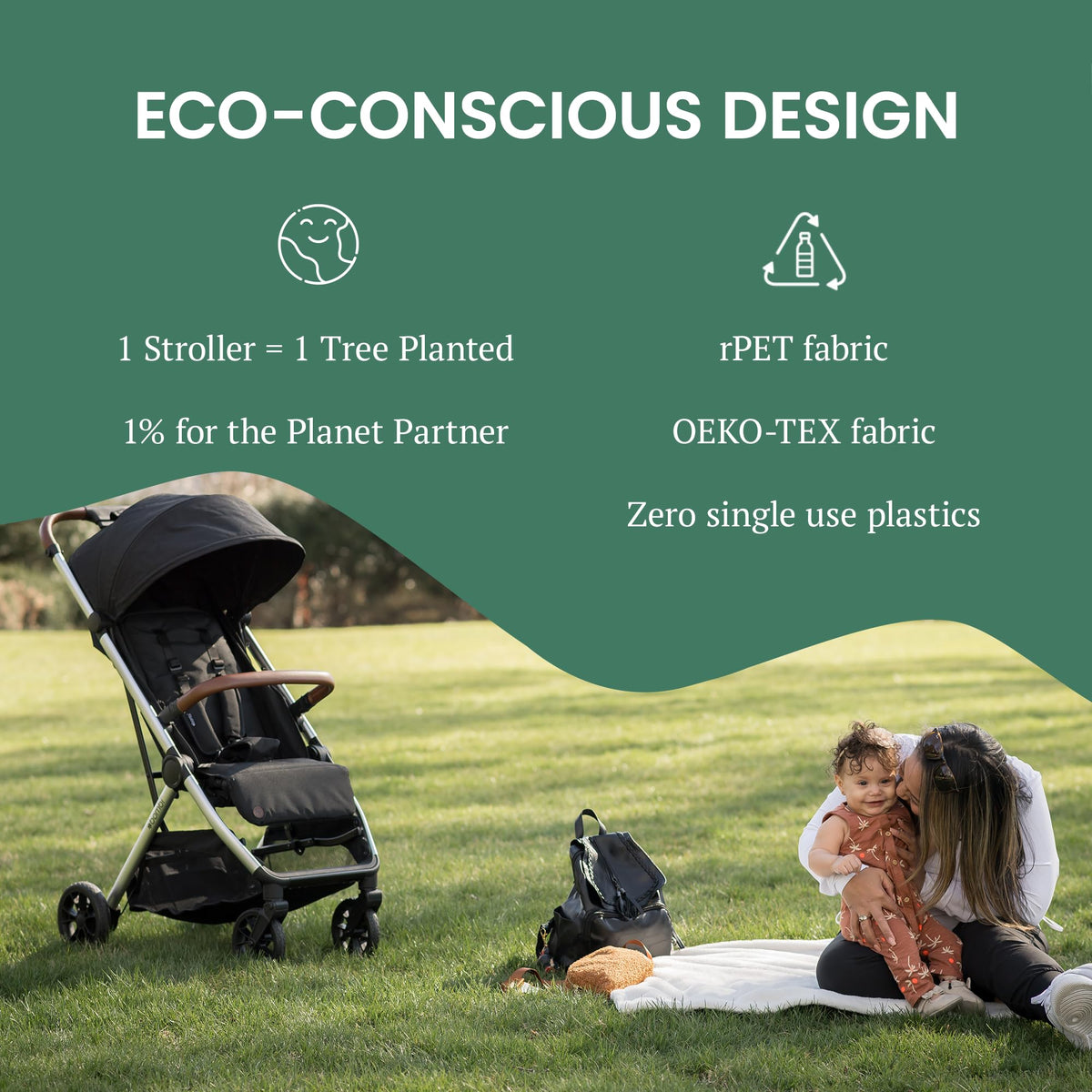 Bombi Bēbee V2 Lightweight Baby Stroller One Hand Fold — image 33