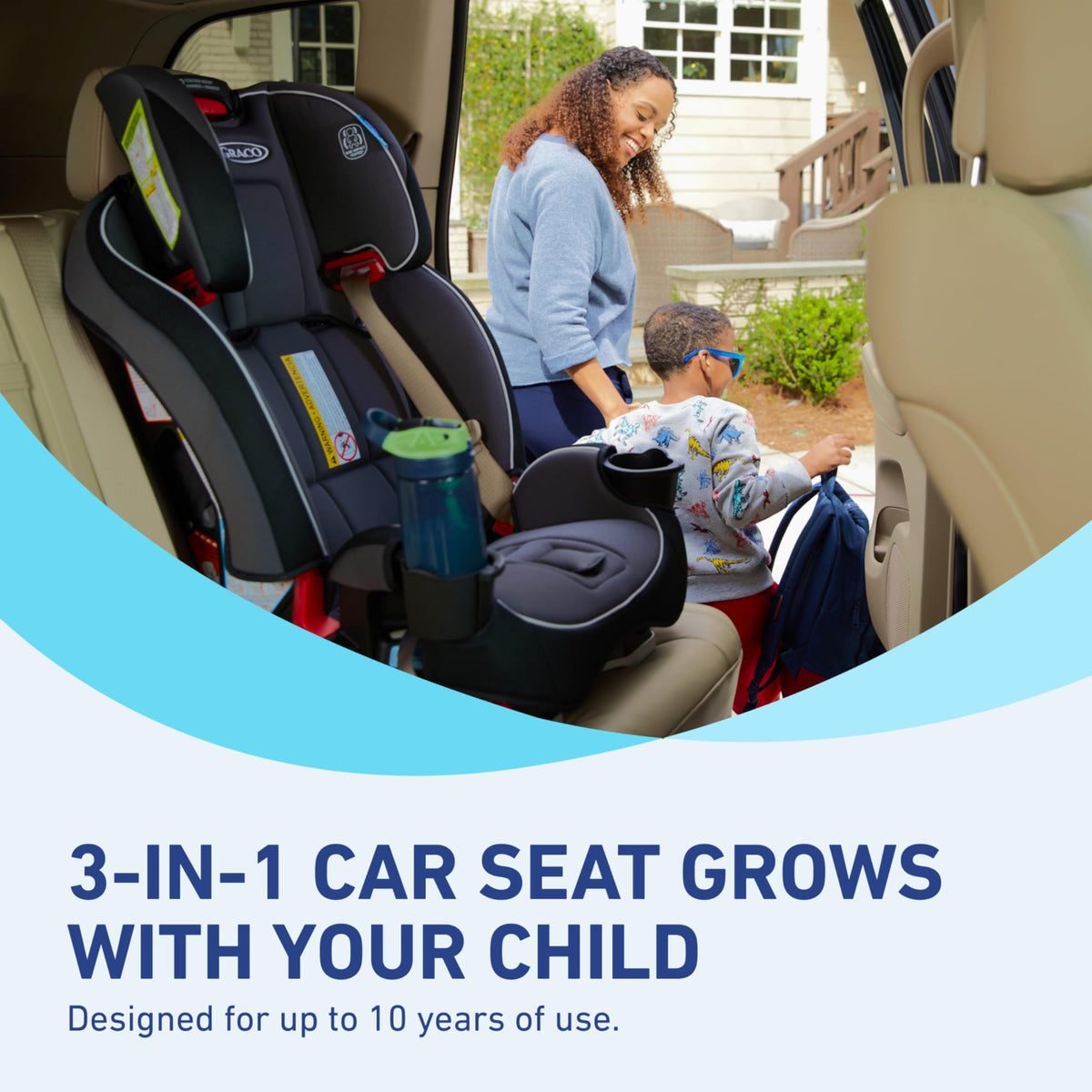 Graco Slimfit 3 In 1 Convertible Car Seat Ultra Space Saving Design For Rear And Forward Facing — image 32