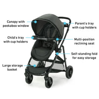 Graco Modes Element Travel System Canter 3In1 Stroller For Infant To Toddler With Car Seat Carrier thumbnail 9