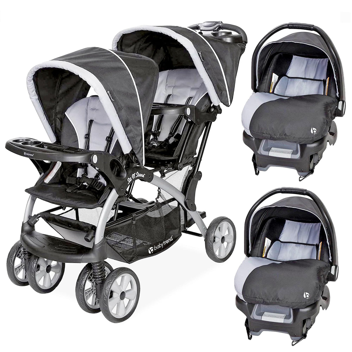 Baby Trend Double Stroller Car Seat Travel System Stormy — image 5