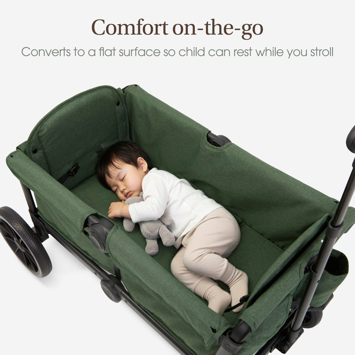 Evolur Trailblazer Wagon Double Stroller All Terrain Wheels For Smooth Outdoor Rides — image 14