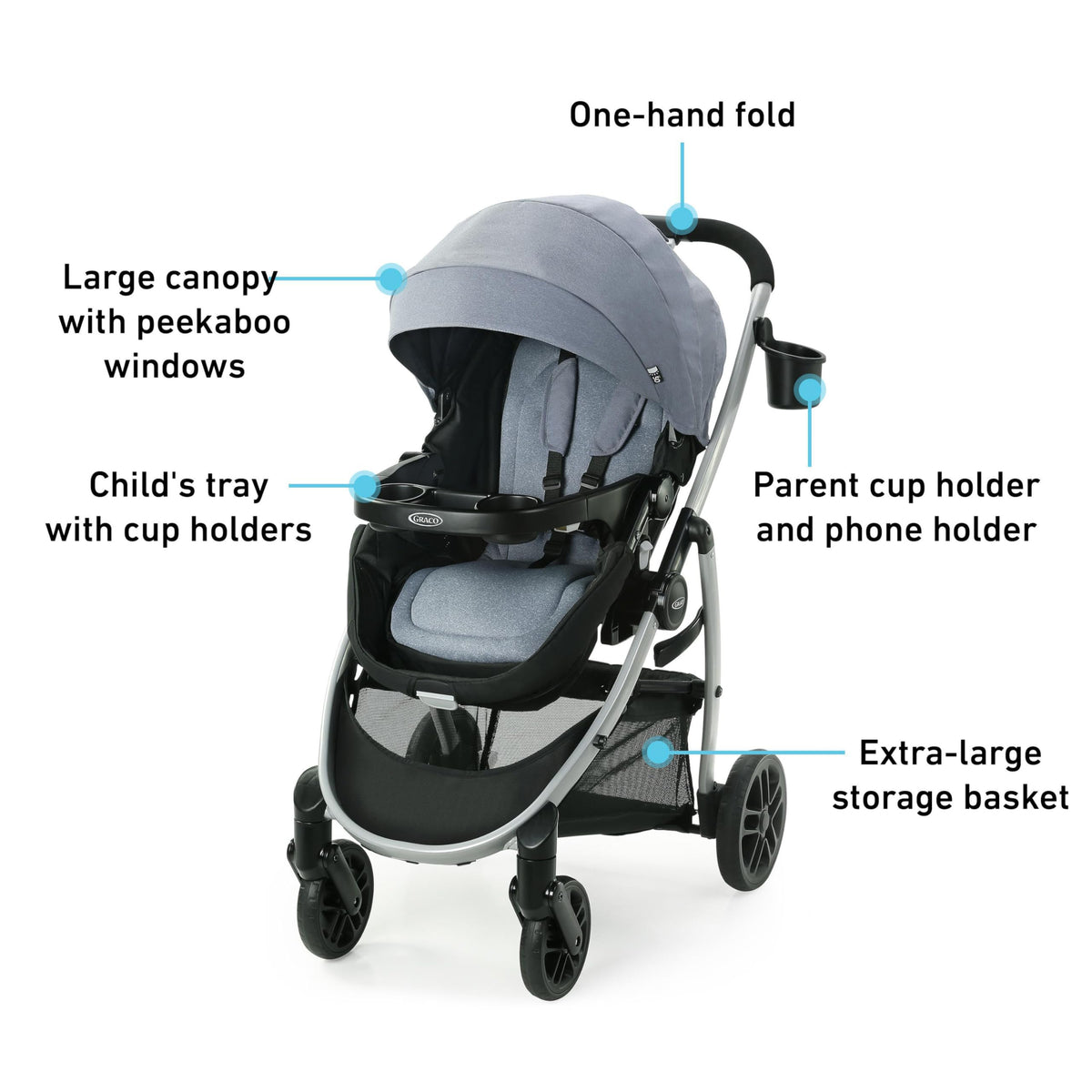 Graco Modes Pramette Travel System 3in1 Infant Car Seat Stroller — image 11