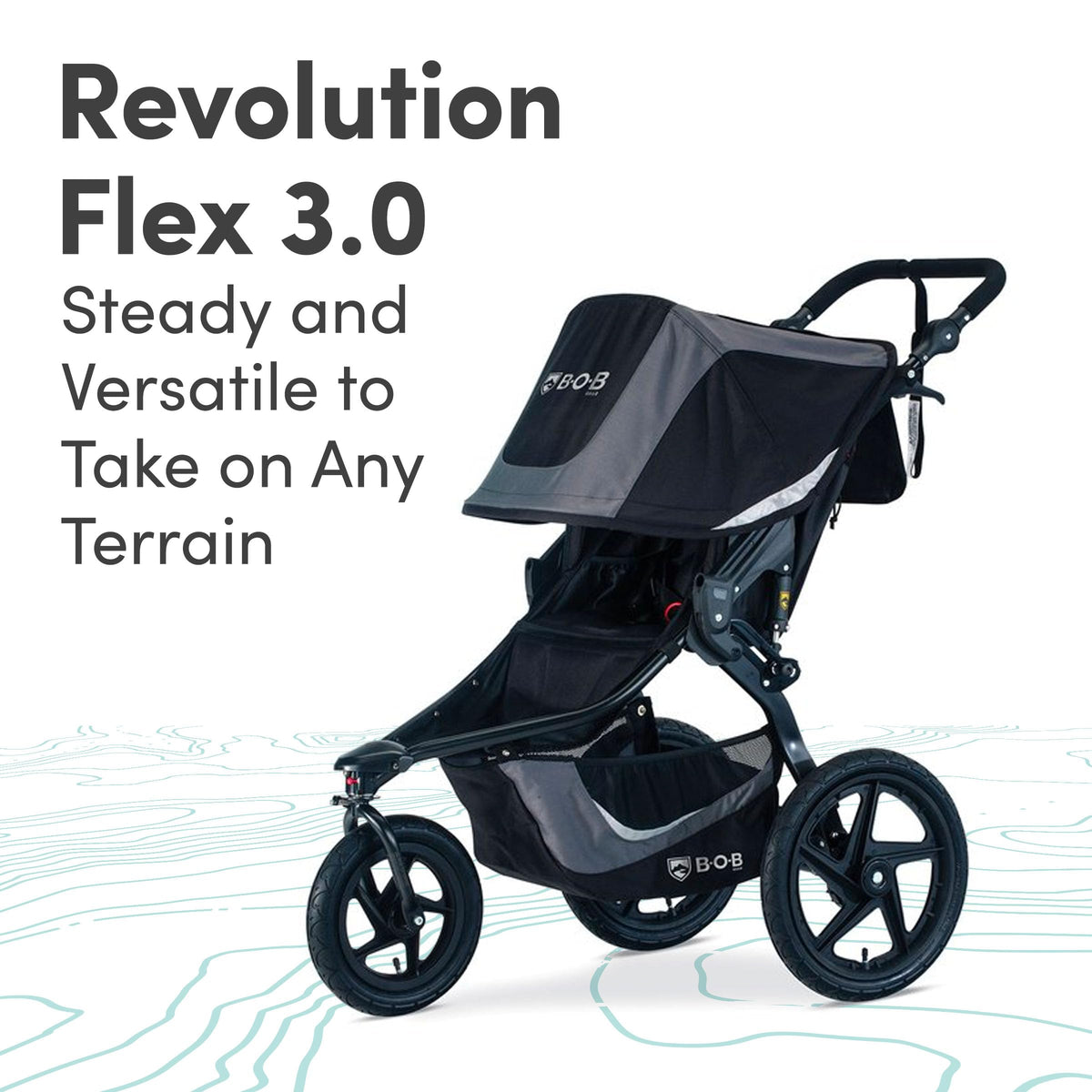 Bob Gear Revolution Flex 3.0 Duallie Jogging Stroller with Suspension — image 17