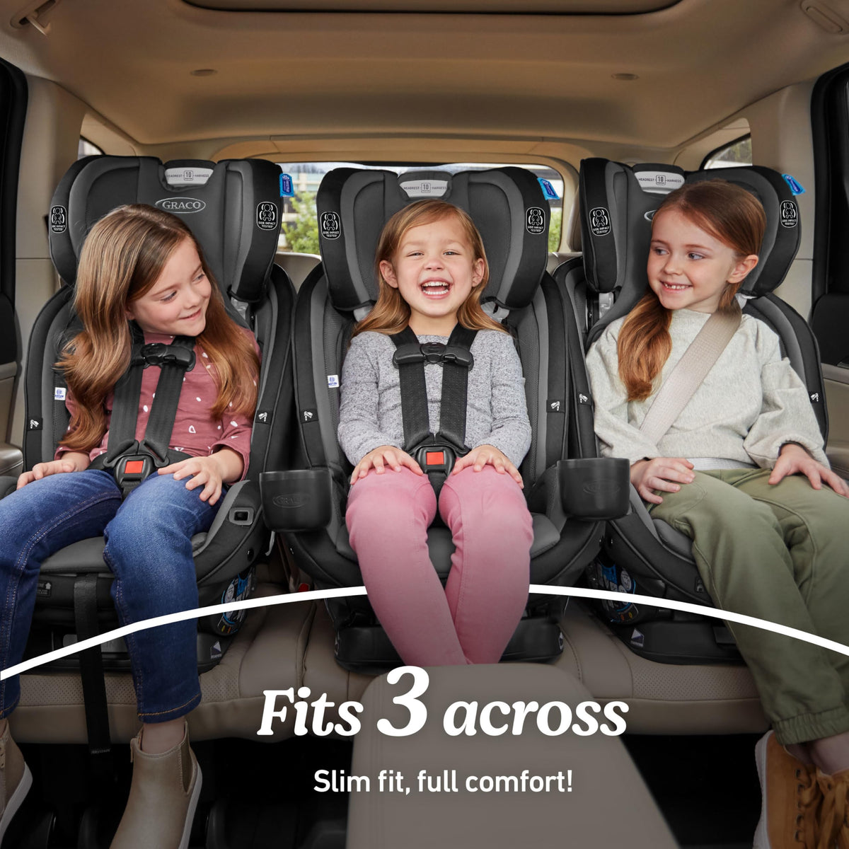 Graco Slimfit 3 In 1 Convertible Car Seat Ultra Space Saving Design For Rear And Forward Facing — image 25